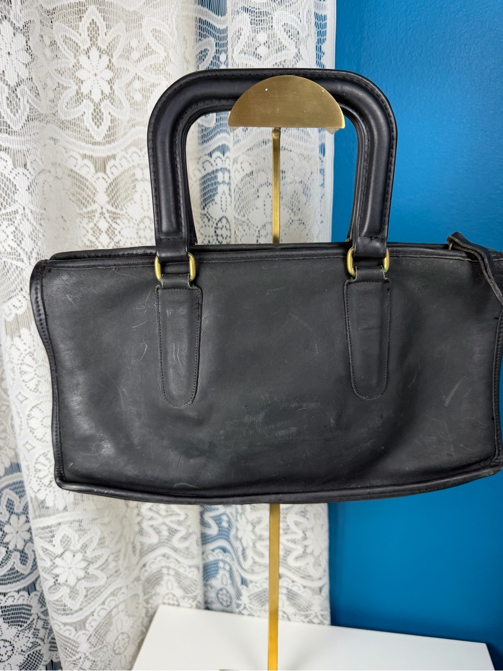 VTG Coach Bonnie Cashin Era Slim Satchel 6 in H x 13 in L top x 12.5 in L